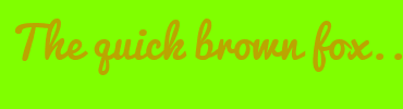 Image with Font Color BBA500 and Background Color 80FF00